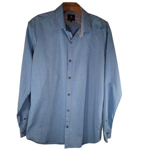 Steel & Jelly Large Blue Long Sleeve Button Down Shirt